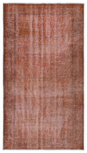 Brown Over Dyed Vintage Rug 4'6'' x 8'0'' ft 137 x 244 cm