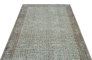 Gray Over Dyed Vintage Rug 5'0'' x 8'9'' ft 153 x 267 cm