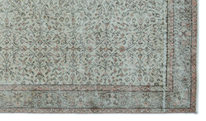Gray Over Dyed Vintage Rug 5'0'' x 8'9'' ft 153 x 267 cm