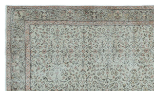 Gray Over Dyed Vintage Rug 5'0'' x 8'9'' ft 153 x 267 cm