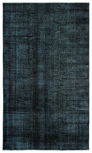 Black Over Dyed Vintage Rug 5'8'' x 9'8'' ft 172 x 295 cm