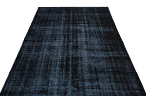 Black Over Dyed Vintage Rug 5'9'' x 10'6'' ft 176 x 320 cm