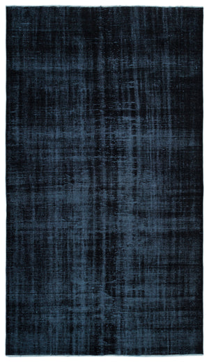 Black Over Dyed Vintage Rug 5'9'' x 10'6'' ft 176 x 320 cm