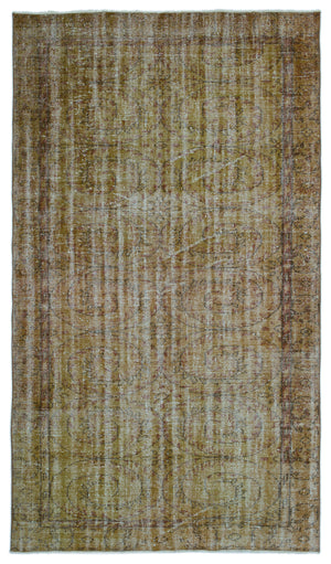 Retro Over Dyed Vintage Rug 5'4'' x 9'3'' ft 162 x 282 cm