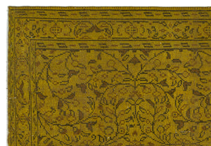 Yellow Over Dyed Vintage Rug 6'0'' x 8'8'' ft 184 x 265 cm
