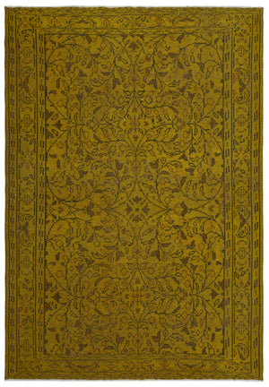 Yellow Over Dyed Vintage Rug 6'0'' x 8'8'' ft 184 x 265 cm