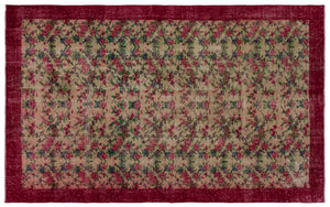 Naturel Over Dyed Vintage Rug 5'5'' x 8'6'' ft 164 x 258 cm