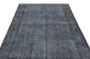 Gray Over Dyed Vintage Rug 5'12'' x 9'4'' ft 182 x 284 cm