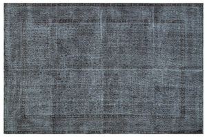 Gray Over Dyed Vintage Rug 5'12'' x 9'4'' ft 182 x 284 cm