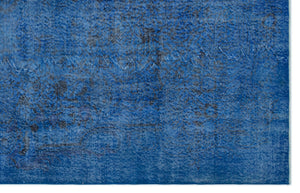 Blue Over Dyed Vintage Rug 6'0'' x 9'3'' ft 184 x 282 cm