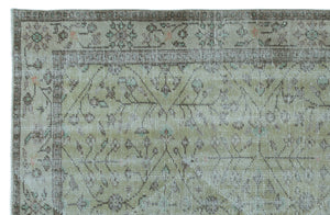 Blue Over Dyed Vintage Rug 5'9'' x 8'10'' ft 176 x 270 cm