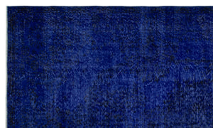 Blue Over Dyed Vintage Rug 6'0'' x 10'2'' ft 183 x 310 cm