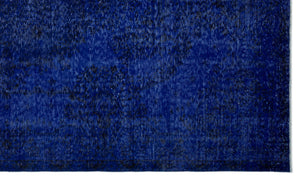 Blue Over Dyed Vintage Rug 6'0'' x 10'2'' ft 183 x 310 cm