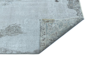 Blue Over Dyed Vintage Rug 4'9'' x 8'12'' ft 146 x 274 cm