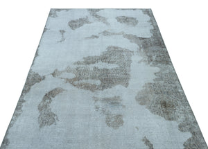 Blue Over Dyed Vintage Rug 4'9'' x 8'12'' ft 146 x 274 cm