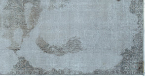 Blue Over Dyed Vintage Rug 4'9'' x 8'12'' ft 146 x 274 cm