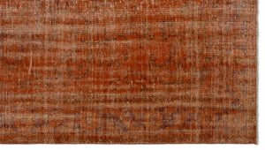 Orange Over Dyed Vintage Rug 5'1'' x 9'2'' ft 156 x 280 cm