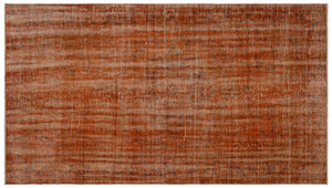 Orange Over Dyed Vintage Rug 5'1'' x 9'2'' ft 156 x 280 cm