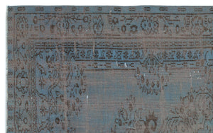 Blue Over Dyed Vintage Rug 5'0'' x 8'1'' ft 153 x 246 cm