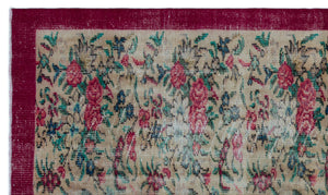 Retro Over Dyed Vintage Rug 4'11'' x 8'6'' ft 150 x 260 cm