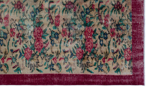 Retro Over Dyed Vintage Rug 4'11'' x 8'6'' ft 150 x 260 cm