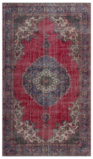 Naturel Over Dyed Vintage Rug 5'5'' x 9'3'' ft 165 x 283 cm