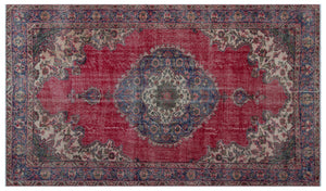 Naturel Over Dyed Vintage Rug 5'5'' x 9'3'' ft 165 x 283 cm