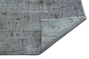 Gray Over Dyed Vintage Rug 5'7'' x 8'8'' ft 169 x 263 cm