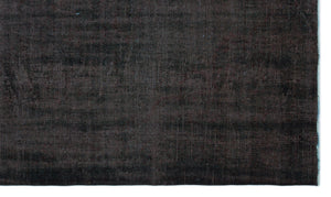 Black Over Dyed Vintage Rug 5'7'' x 9'5'' ft 170 x 286 cm