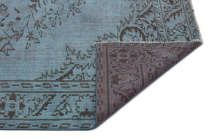 Blue Over Dyed Vintage Rug 5'3'' x 8'10'' ft 161 x 270 cm