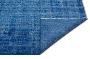 Blue Over Dyed Vintage Rug 6'0'' x 8'10'' ft 184 x 270 cm