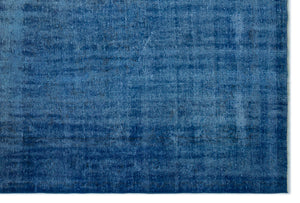 Blue Over Dyed Vintage Rug 6'0'' x 8'10'' ft 184 x 270 cm