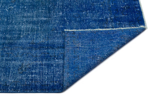 Blue Over Dyed Vintage Rug 6'0'' x 9'0'' ft 184 x 275 cm