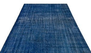 Blue Over Dyed Vintage Rug 6'0'' x 9'0'' ft 184 x 275 cm