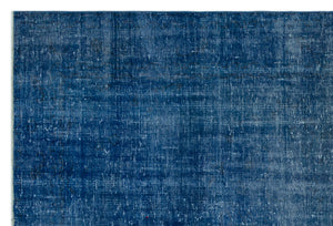 Blue Over Dyed Vintage Rug 6'0'' x 9'0'' ft 184 x 275 cm