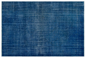 Blue Over Dyed Vintage Rug 6'0'' x 9'0'' ft 184 x 275 cm