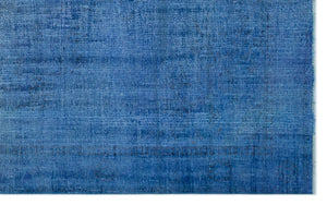 Blue Over Dyed Vintage Rug 5'9'' x 8'11'' ft 175 x 272 cm