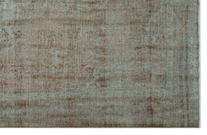 Brown Over Dyed Vintage Rug 5'12'' x 9'3'' ft 182 x 281 cm