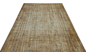 Brown Over Dyed Vintage Rug 5'10'' x 8'8'' ft 178 x 265 cm