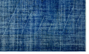Blue Over Dyed Vintage Rug 5'9'' x 9'9'' ft 174 x 297 cm