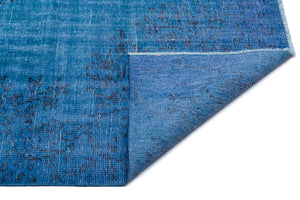 Blue Over Dyed Vintage Rug 6'0'' x 9'4'' ft 184 x 284 cm