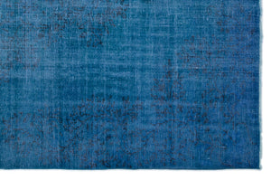 Blue Over Dyed Vintage Rug 6'0'' x 9'4'' ft 184 x 284 cm