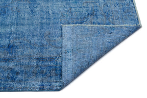 Blue Over Dyed Vintage Rug 5'10'' x 8'11'' ft 178 x 272 cm