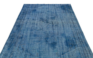 Blue Over Dyed Vintage Rug 5'10'' x 8'11'' ft 178 x 272 cm