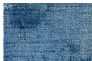 Blue Over Dyed Vintage Rug 5'10'' x 8'11'' ft 178 x 272 cm