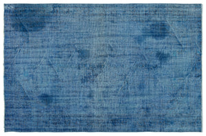 Blue Over Dyed Vintage Rug 5'10'' x 8'11'' ft 178 x 272 cm