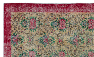 Retro Over Dyed Vintage Rug 5'1'' x 8'7'' ft 156 x 261 cm