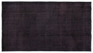 Black Over Dyed Vintage Rug 4'8'' x 7'11'' ft 142 x 241 cm