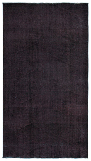 Black Over Dyed Vintage Rug 4'8'' x 7'11'' ft 142 x 241 cm