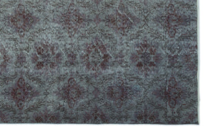 Gray Over Dyed Vintage Rug 5'9'' x 9'1'' ft 175 x 276 cm
